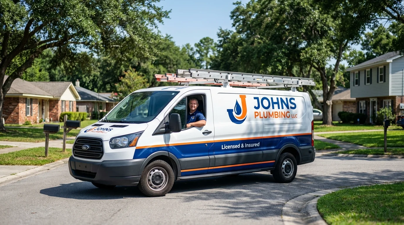 Johns Plumbing LLC service van in Silver Springs, FL