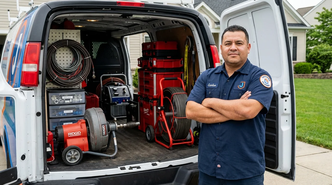 Professional drain cleaning equipment and Johns Plumbing LLC plumber in Silver Springs