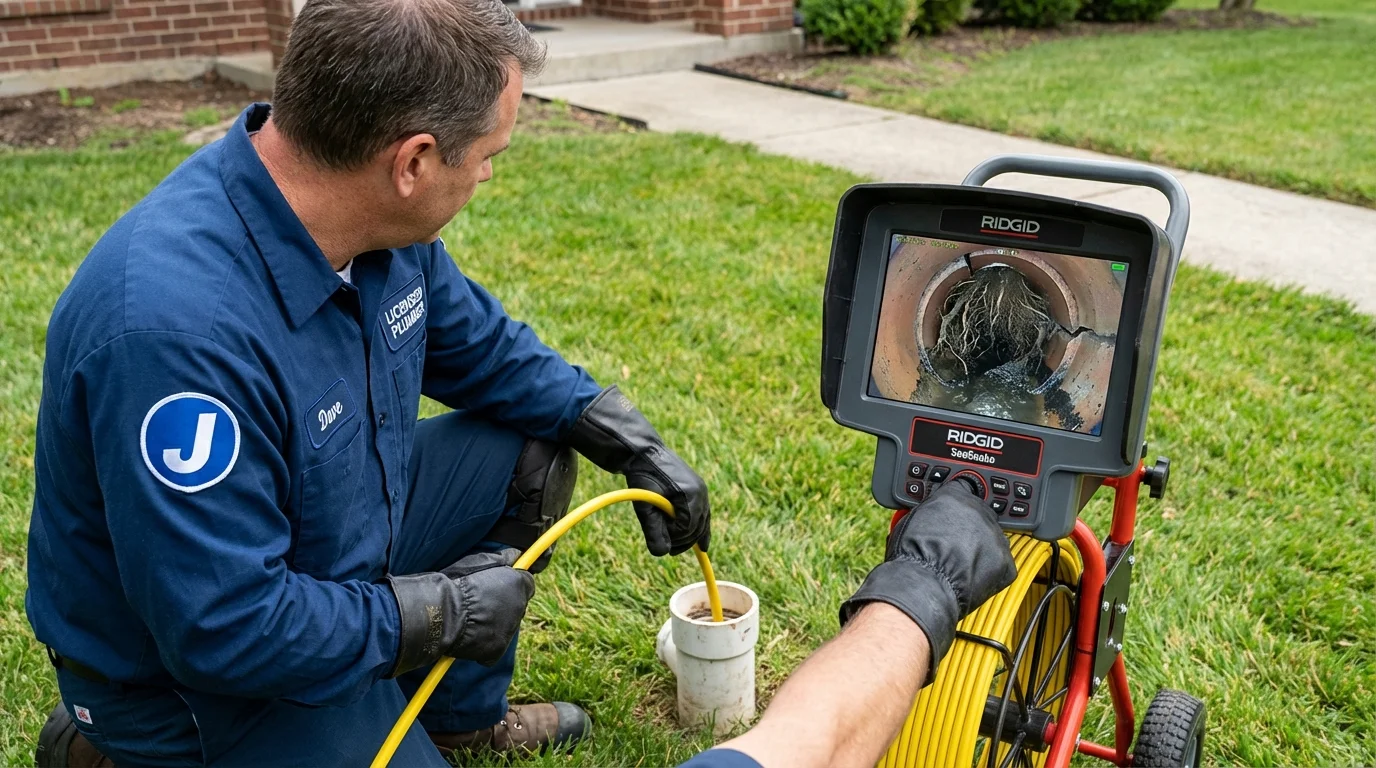 Sewer camera inspection being performed by Johns Plumbing LLC in Silver Springs